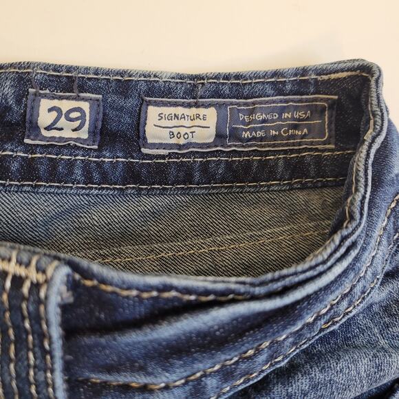 Miss Me Women’s Size 29 Bootcut Jeans Embellished Pockets Blue Denim Rhinestone - Picture 6 of 10